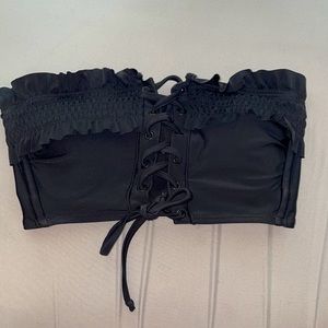 Black Bandeau Style Swim top sz S